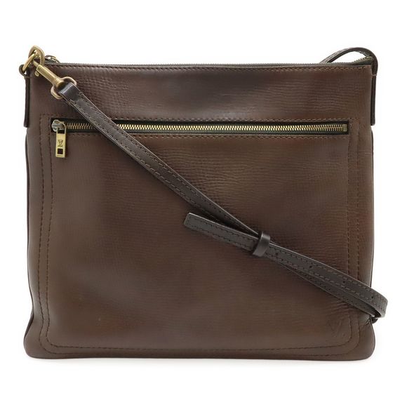 Louis Vuitton Utah Sac Plat Shoulder Bag Diagonal Leather Cafe Brown Dark Brown - Picture 1 of 9